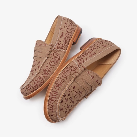 Rhude Bandana Loafers Canvas Shoes Men’s 9 New In Box - Picture 5 of 7